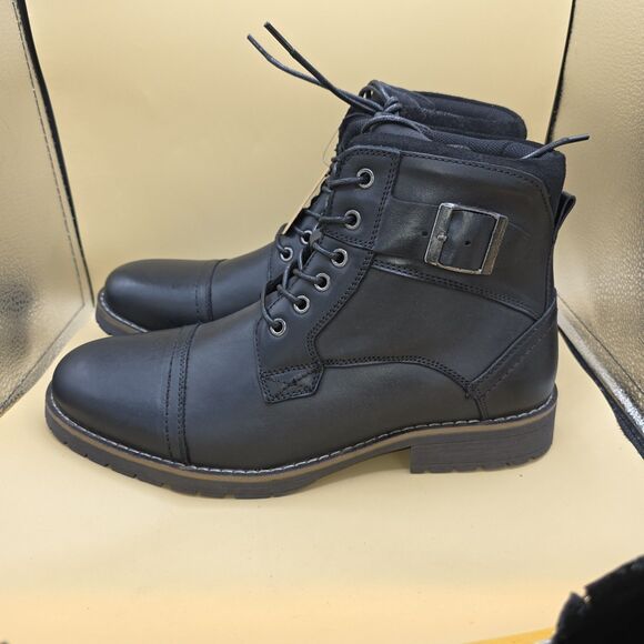 Men's Casual Boots Motorcycle Combat Ankle Dress Boots Size 11 - Picture 3 of 9